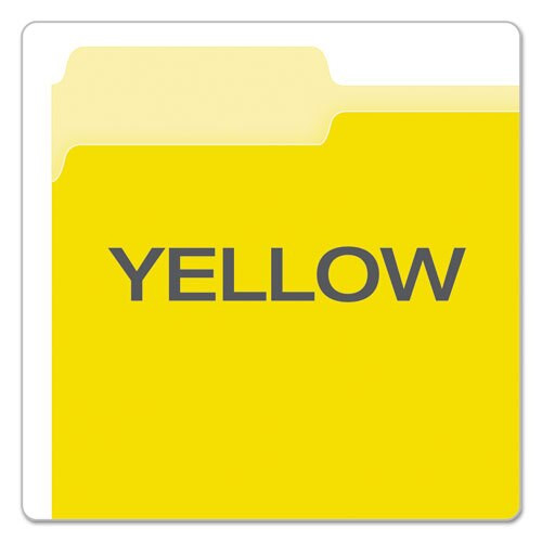 Colored File Folders, 1/3-cut Tabs, Letter Size, Yellowith Light Yellow, 100/box Colored File Folders, 1/3-cut Tabs, Letter Size, Yellowith Light Yellow, 100/box