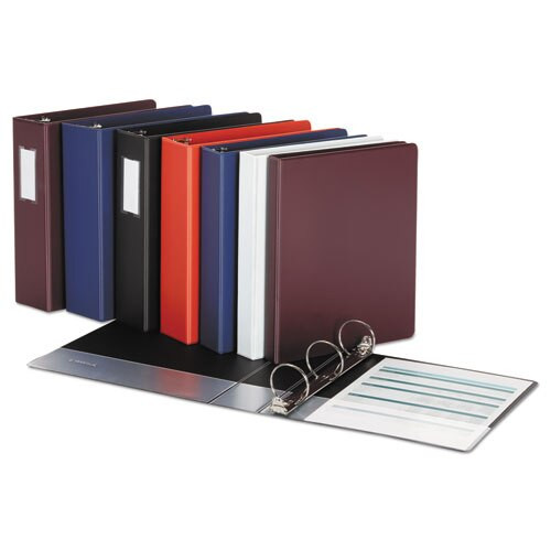 Economy Non-view Round Ring Binder, 3 Rings, 1.5" Capacity, 11 X 8.5, Red