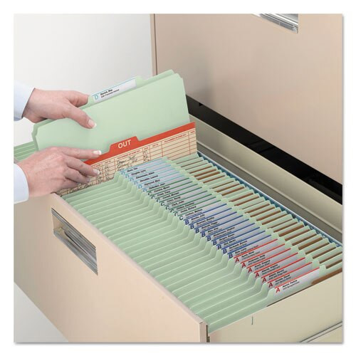 Pressboard Classification Folders With Safeshield Coated Fasteners, 2/5 Cut, 2 Dividers, Letter Size, Gray-green, 10/box Pressboard Classification Folders With Safeshield Coated Fasteners, 2/5 Cut, 2 Dividers, Letter Size, Gray-green, 10/box