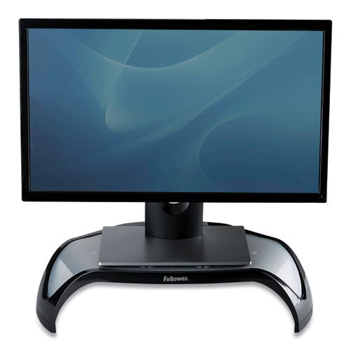 Smart Suites Corner Monitor Riser, 18 1/2 X 12 1/2 X 5 1/8, Black/clear Frost Smart Suites Corner Monitor Riser, 18 1/2 X 12 1/2 X 5 1/8, Black/clear Frost