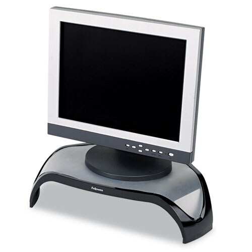 Smart Suites Corner Monitor Riser, 18 1/2 X 12 1/2 X 5 1/8, Black/clear Frost Smart Suites Corner Monitor Riser, 18 1/2 X 12 1/2 X 5 1/8, Black/clear Frost