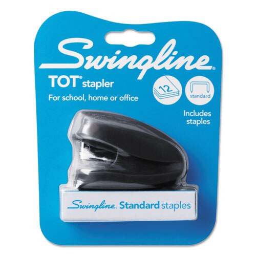Tot Mini Stapler, 12-sheet Capacity, Black Tot Mini Stapler, 12-sheet Capacity, Black