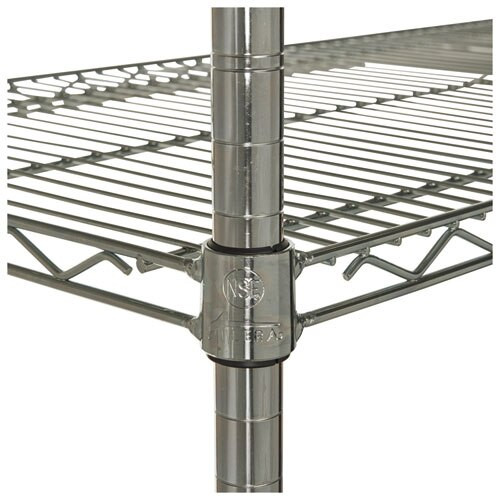 Nsf Certified Industrial 4-shelf Wire Shelving Kit, 36w X 24d X 72h, Silver Nsf Certified Industrial 4-shelf Wire Shelving Kit, 36w X 24d X 72h, Silver