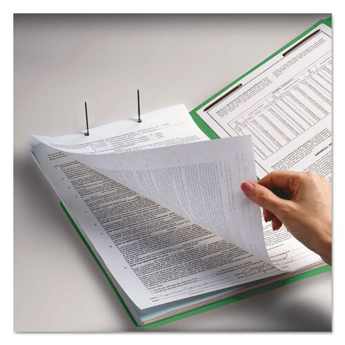 Top Tab Colored 2-fastener Folders, 1/3-cut Tabs, Letter Size, Green, 50/box Top Tab Colored 2-fastener Folders, 1/3-cut Tabs, Letter Size, Green, 50/box
