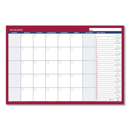 Horizontal Erasable Wall Planner, 36 X 24, White/red, 2021 Horizontal Erasable Wall Planner, 36 X 24, White/red, 2021
