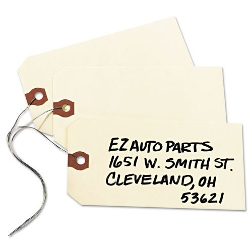 Double Wired Shipping Tags, 13pt. Stock, 5 1/4 X 2 5/8, Manila, 1,000/box Double Wired Shipping Tags, 13pt. Stock, 5 1/4 X 2 5/8, Manila, 1,000/box