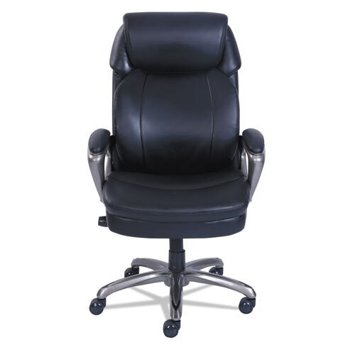 Cosset High-back Executive Chair, Supports Up To 275 Lbs., Black Seat/black Back, Slate Base Cosset High-back Executive Chair, Supports Up To 275 Lbs., Black Seat/black Back, Slate Base