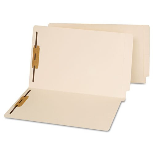 Reinforced End Tab File Folders With Two Fasteners, Straight Tab, Legal Size, Manila, 50/box Reinforced End Tab File Folders With Two Fasteners, Straight Tab, Legal Size, Manila, 50/box