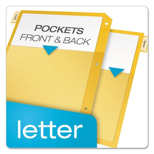 Poly Ring Binder Pockets, 11 X 8 1/2, Letter, Assorted Colors, 5/pack Poly Ring Binder Pockets, 11 X 8 1/2, Letter, Assorted Colors, 5/pack