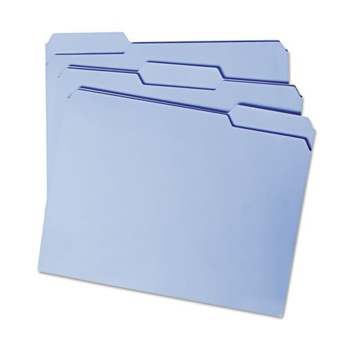 Reinforced Top Tab Colored File Folders, 1/3-cut Tabs, Letter Size, Blue, 100/box Reinforced Top Tab Colored File Folders, 1/3-cut Tabs, Letter Size, Blue, 100/box