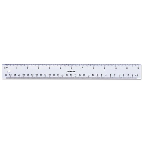Clear Plastic Ruler, Standard/metric, 6", 2/pack Clear Plastic Ruler, Standard/metric, 6", 2/pack