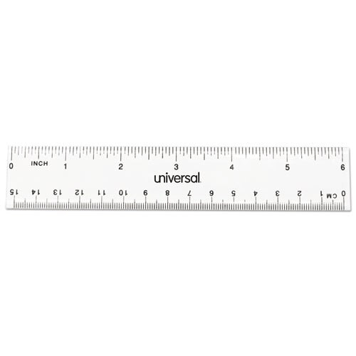 Clear Plastic Ruler, Standard/metric, 6", 2/pack Clear Plastic Ruler, Standard/metric, 6", 2/pack