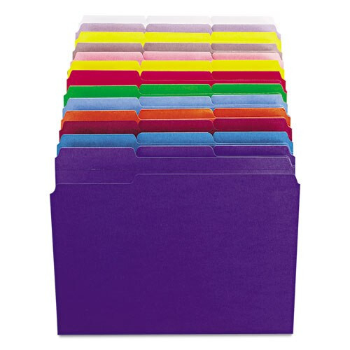 Reinforced Top Tab Colored File Folders, 1/3-cut Tabs, Letter Size, Pink, 100/box Reinforced Top Tab Colored File Folders, 1/3-cut Tabs, Letter Size, Pink, 100/box