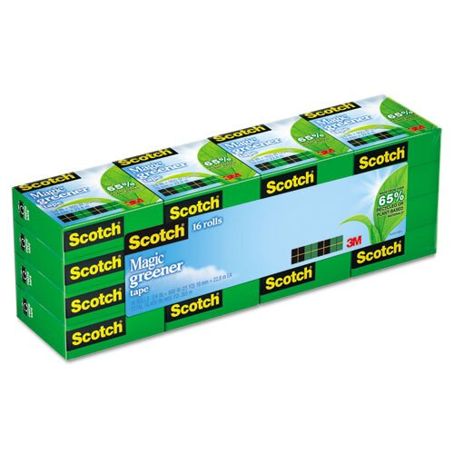 Magic Greener Tape With C38 Dispenser, 1" Core, 0.75" X 75 Ft, Clear, 6/pack Magic Greener Tape With C38 Dispenser, 1" Core, 0.75" X 75 Ft, Clear, 6/pack
