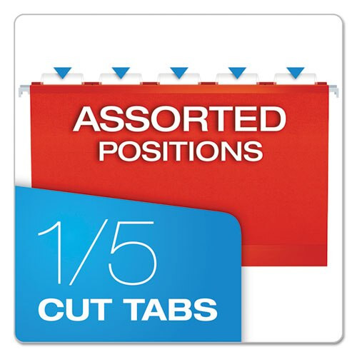 Colored Reinforced Hanging Folders, Legal Size, 1/5-cut Tab, Assorted, 25/box Colored Reinforced Hanging Folders, Legal Size, 1/5-cut Tab, Assorted, 25/box
