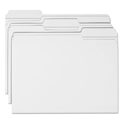 Reinforced Top Tab Colored File Folders, 1/3-cut Tabs, Letter Size, White, 100/box Reinforced Top Tab Colored File Folders, 1/3-cut Tabs, Letter Size, White, 100/box