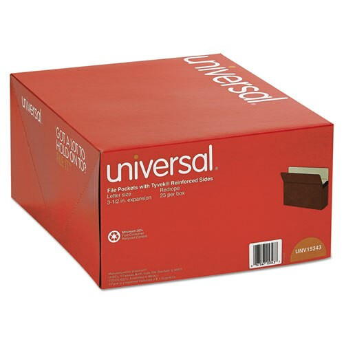 Redrope Expanding File Pockets, 3.5" Expansion, Letter Size, Redrope, 25/box Redrope Expanding File Pockets, 3.5" Expansion, Letter Size, Redrope, 25/box