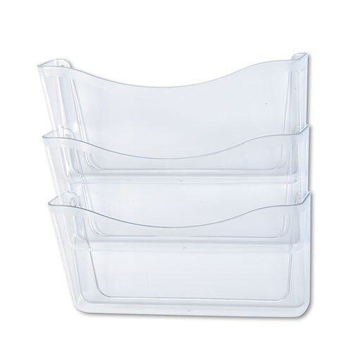 Unbreakable Three Pocket Wall File Set, Letter, Clear Unbreakable Three Pocket Wall File Set, Letter, Clear