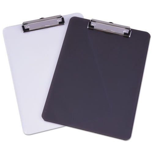 Plastic Clipboard With Low Profile Clip, 1/2" Capacity, Holds 5 X 8, Clear