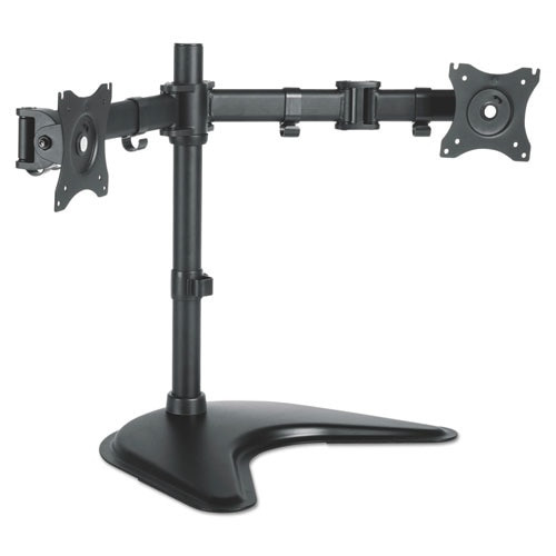 Dual Monitor Articulating Desktop Stand, 32w X 13d X 17.5h, Black Dual Monitor Articulating Desktop Stand, 32w X 13d X 17.5h, Black