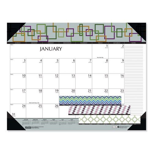 100% Recycled Geometric Desk Pad Calendar, 22 X 17, 2021 100% Recycled Geometric Desk Pad Calendar, 22 X 17, 2021