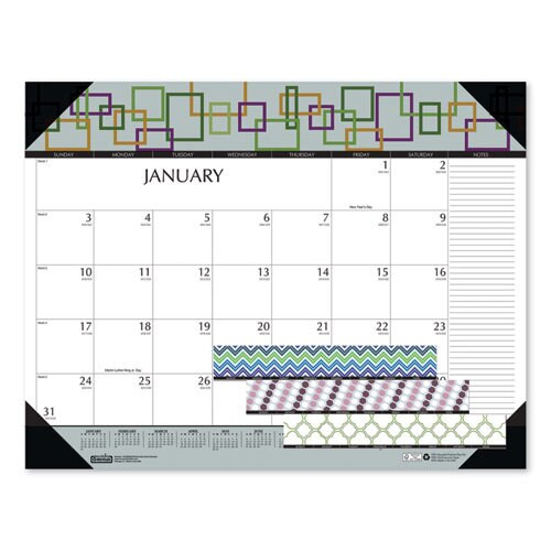 100% Recycled Geometric Desk Pad Calendar, 22 X 17, 2021 100% Recycled Geometric Desk Pad Calendar, 22 X 17, 2021
