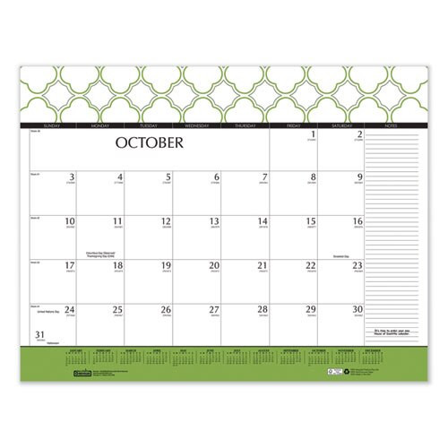 100% Recycled Geometric Desk Pad Calendar, 22 X 17, 2021 100% Recycled Geometric Desk Pad Calendar, 22 X 17, 2021