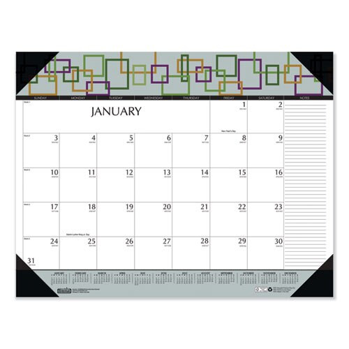 100% Recycled Geometric Desk Pad Calendar, 22 X 17, 2021 100% Recycled Geometric Desk Pad Calendar, 22 X 17, 2021