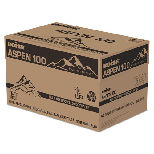 Aspen Multi-use Recycled Paper, 92 Bright, 20lb, 11 X 17, White, 500 Sheets/ream, 5 Reams/carton Aspen Multi-use Recycled Paper, 92 Bright, 20lb, 11 X 17, White, 500 Sheets/ream, 5 Reams/carton