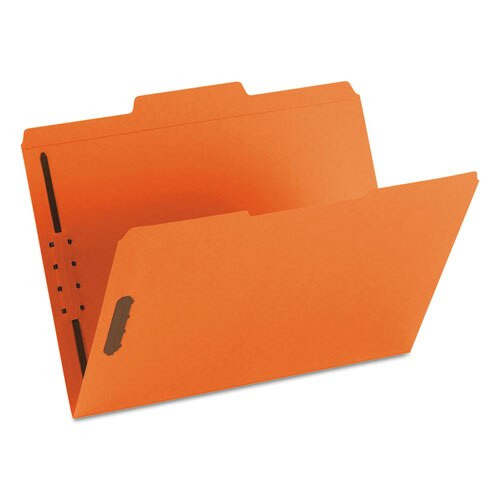 Top Tab Colored 2-fastener Folders, 1/3-cut Tabs, Letter Size, Orange, 50/box Top Tab Colored 2-fastener Folders, 1/3-cut Tabs, Letter Size, Orange, 50/box