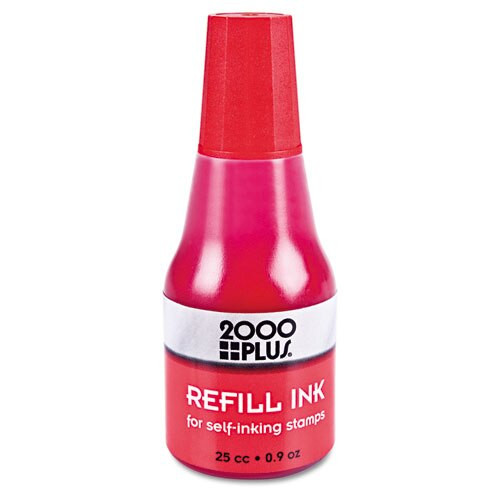Self-inking Refill Ink, Red, 0.9 Oz. Bottle Self-inking Refill Ink, Red, 0.9 Oz. Bottle