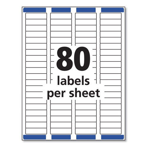 Easy Peel White Address Labels W/ Sure Feed Technology, Inkjet Printers, 0.5 X 1.75, White, 80/sheet, 25 Sheets/pack Easy Peel White Address Labels W/ Sure Feed Technology, Inkjet Printers, 0.5 X 1.75, White, 80/sheet, 25 Sheets/pack