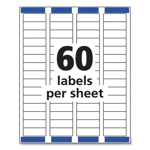 Easy Peel White Address Labels W/ Sure Feed Technology, Inkjet Printers, 0.66 X 1.75, White, 60/sheet, 25 Sheets/pack Easy Peel White Address Labels W/ Sure Feed Technology, Inkjet Printers, 0.66 X 1.75, White, 60/sheet, 25 Sheets/pack