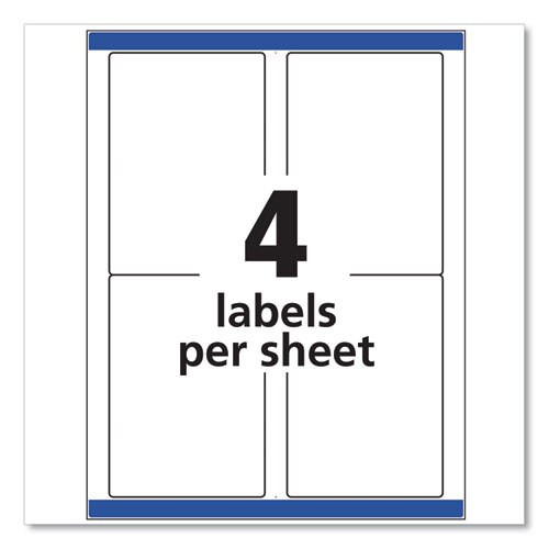 Shipping Labels W/ Trueblock Technology, Inkjet Printers, 3.5 X 5, White, 4/sheet, 25 Sheets/pack Shipping Labels W/ Trueblock Technology, Inkjet Printers, 3.5 X 5, White, 4/sheet, 25 Sheets/pack