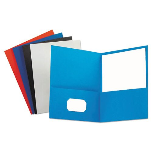 Two-pocket Portfolio, Embossed Leather Grain Paper, Red, 25/box Two-pocket Portfolio, Embossed Leather Grain Paper, Red, 25/box
