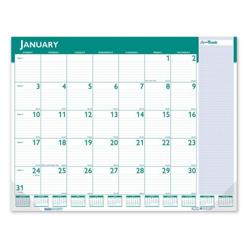 Express Track Monthly Desk Pad Calendar, 22 X 17, 2021-2022 Express Track Monthly Desk Pad Calendar, 22 X 17, 2021-2022