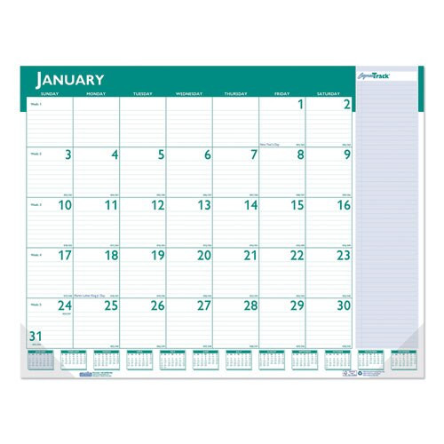 Express Track Monthly Desk Pad Calendar, 22 X 17, 2021-2022 Express Track Monthly Desk Pad Calendar, 22 X 17, 2021-2022
