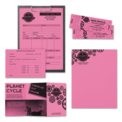 Color Paper, 24 Lb, 8.5 X 11, Pulsar Pink, 500/ream Color Paper, 24 Lb, 8.5 X 11, Pulsar Pink, 500/ream