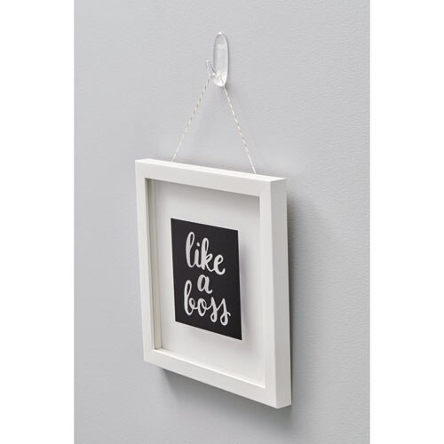 Clear Hooks And Strips, Plastic, Medium, 2 Hooks And 4 Strips/pack Clear Hooks And Strips, Plastic, Medium, 2 Hooks And 4 Strips/pack