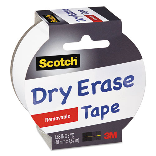 Dry Erase Tape, 3" Core, 1.88" X 5 Yds, White Dry Erase Tape, 3" Core, 1.88" X 5 Yds, White