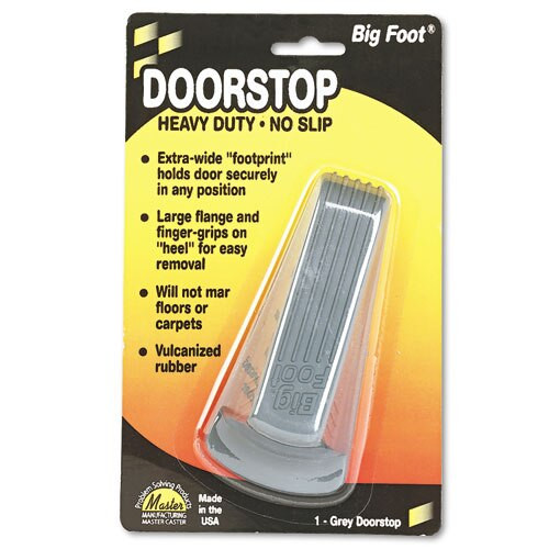 Big Foot Doorstop, No Slip Rubber Wedge, 2.25w X 4.75d X 1.25h, Gray Big Foot Doorstop, No Slip Rubber Wedge, 2.25w X 4.75d X 1.25h, Gray