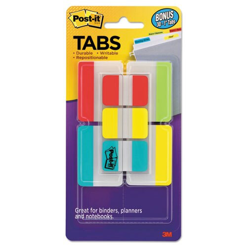 Tabs Value Pack, 1/5-cut And 1/3-cut Tabs, Assorted Colors, 1" And 2" Wide, 114/pack Tabs Value Pack, 1/5-cut And 1/3-cut Tabs, Assorted Colors, 1" And 2" Wide, 114/pack