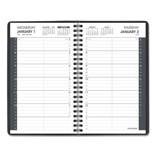 Daily Appointment Book With 15-minute Appointments, 8.5 X 5.5, Black, 2021 Daily Appointment Book With 15-minute Appointments, 8.5 X 5.5, Black, 2021
