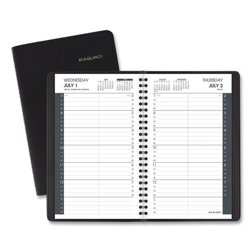 Daily Appointment Book With 15-minute Appointments, 8.5 X 5.5, Black, 2021 Daily Appointment Book With 15-minute Appointments, 8.5 X 5.5, Black, 2021