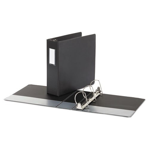 Deluxe Non-view D-ring Binder With Label Holder, 3 Rings, 3" Capacity, 11 X 8.5, Black Deluxe Non-view D-ring Binder With Label Holder, 3 Rings, 3" Capacity, 11 X 8.5, Black