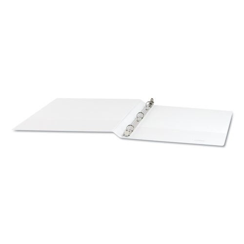 Deluxe Round Ring View Binder, 3 Rings, 0.5" Capacity, 11 X 8.5, White Deluxe Round Ring View Binder, 3 Rings, 0.5" Capacity, 11 X 8.5, White
