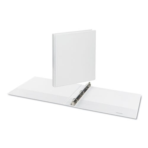 Deluxe Round Ring View Binder, 3 Rings, 0.5" Capacity, 11 X 8.5, White Deluxe Round Ring View Binder, 3 Rings, 0.5" Capacity, 11 X 8.5, White
