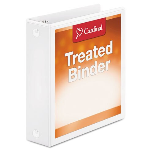 Treated Binder Clearvue Locking Round Ring Binder, 3 Rings, 2" Capacity, 11 X 8.5, White Treated Binder Clearvue Locking Round Ring Binder, 3 Rings, 2" Capacity, 11 X 8.5, White