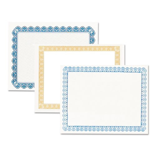 Parchment Paper Certificates, 8-1/2 X 11, Blue Royalty Border, 50/pack Parchment Paper Certificates, 8-1/2 X 11, Blue Royalty Border, 50/pack