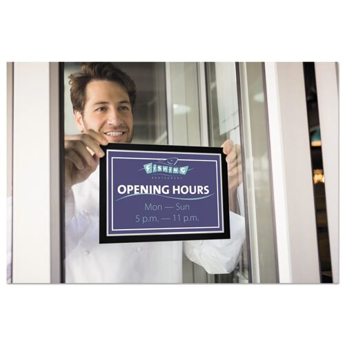 Duraframe Sign Holder, 8 1/2 X 11, Black Frame, 2 Per Pack Duraframe Sign Holder, 8 1/2 X 11, Black Frame, 2 Per Pack